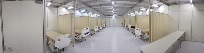 Comando de Engenharia realiza vistoria em Hospital de Campanha, em Fortaleza