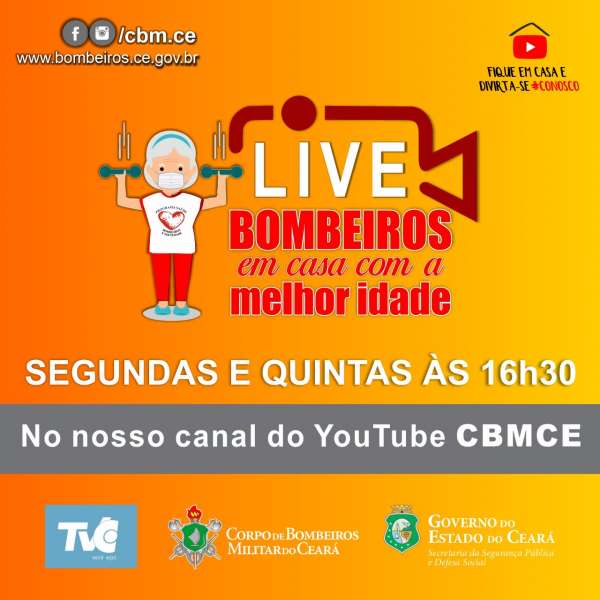 Convite: Live Bombeiros em casa com a melhor idade (25/05)