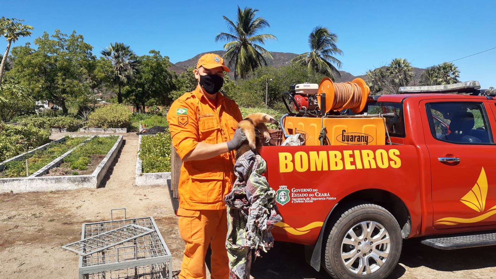 Bombeiros de Itapipoca atuam em resgate de animal e prevenção na trilha da "Pedra D'Água"
