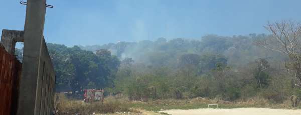 Corpo de Bombeiros debela incêndio florestal em Itaitinga