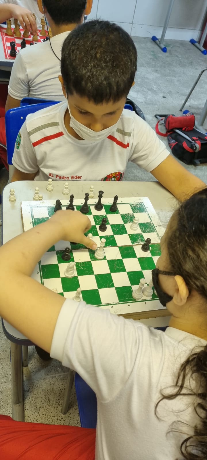 Aula de Xadrez na escola