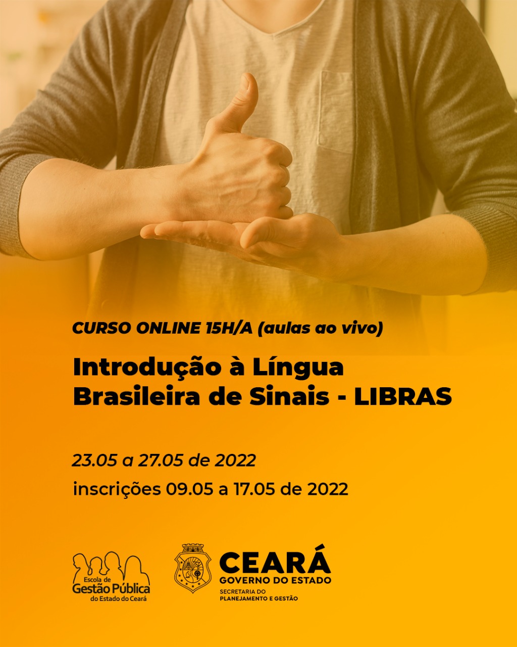 Inscrições abertas para o curso Introdução à Língua Brasileira de Sinais