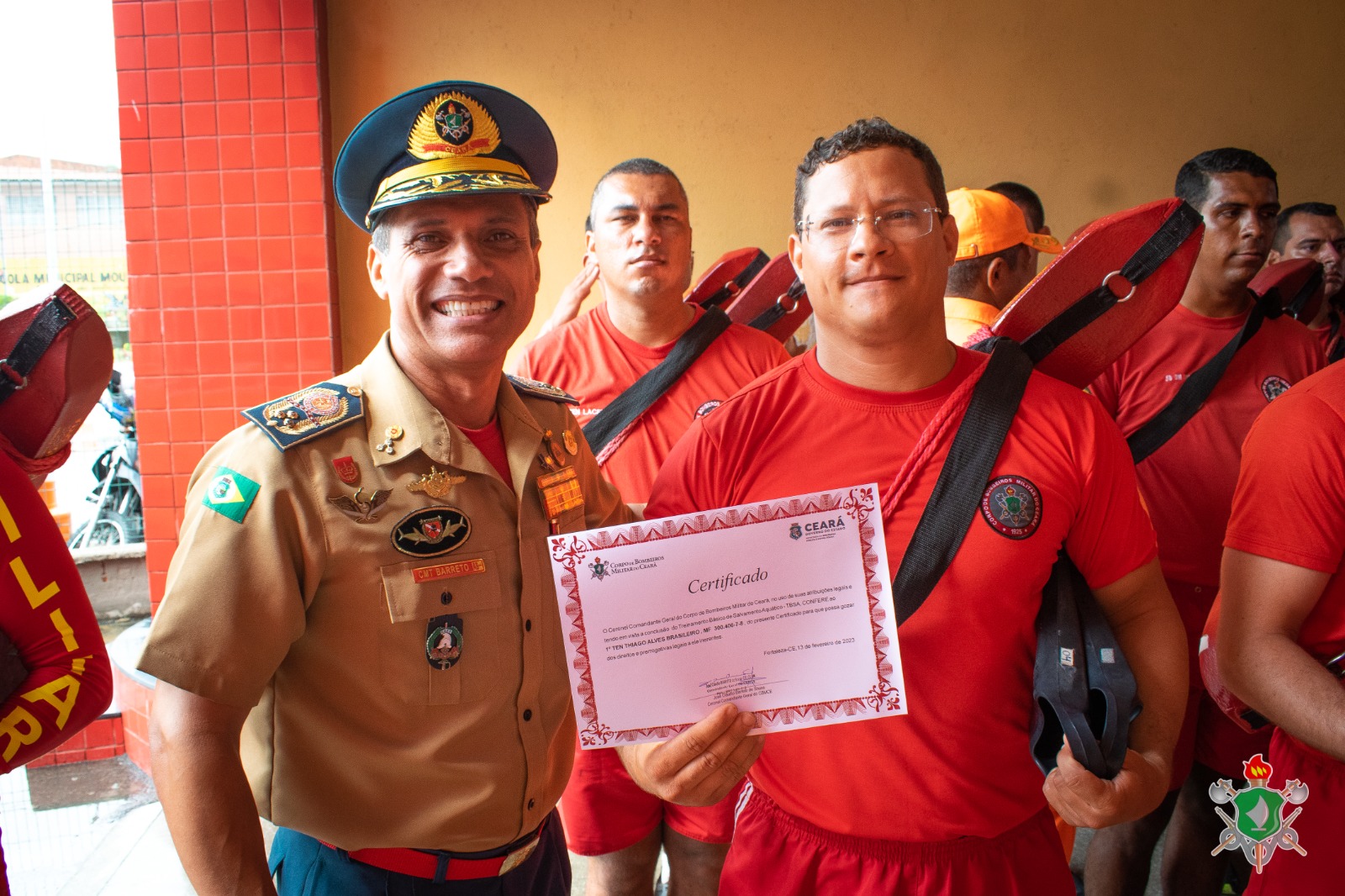 tenente Brasileiro, treinamento de salvamento aquático