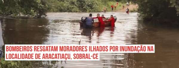 Resgate bem-sucedido em Sobral após inundação