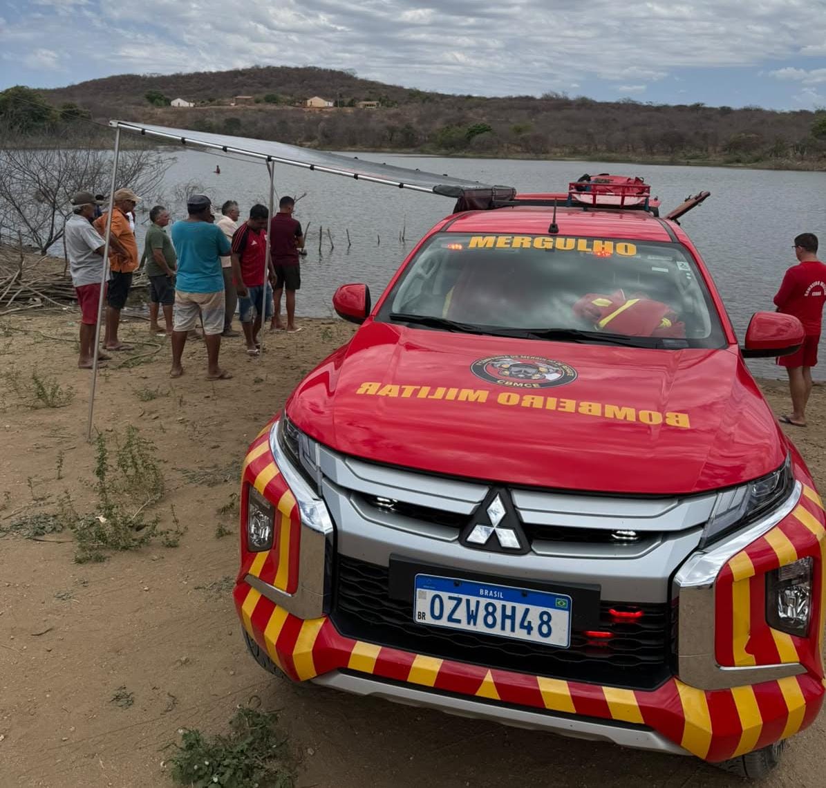 Bombeiros localizam corpo submerso em açude de Quiterianópolis